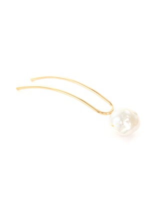 Detail View - Click To Enlarge - SOPHIE BILLE BRAHE - 'Grace Blanc' baroque freshwater pearl 10k yellow gold hair piece