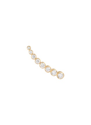 Main View - Click To Enlarge - SOPHIE BILLE BRAHE - 'Croissant de Lune' diamond 18k yellow gold single earring