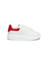 Main View - Click To Enlarge - ALEXANDER MCQUEEN - 'Kids Oversized Sneaker' in leather with suede collar