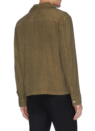 Back View - Click To Enlarge - OUR LEGACY - 'Loan' chest pocket silk boxy shirt jacket