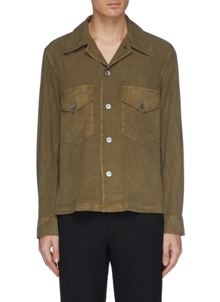 Main View - Click To Enlarge - OUR LEGACY - 'Loan' chest pocket silk boxy shirt jacket