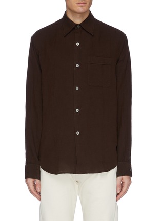 Main View - Click To Enlarge - OUR LEGACY - 'Policy' chest pocket cotton-linen shirt