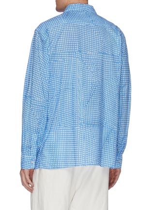 Back View - Click To Enlarge - OUR LEGACY - 'Delicate Frontier' gingham check patchwork print shirt
