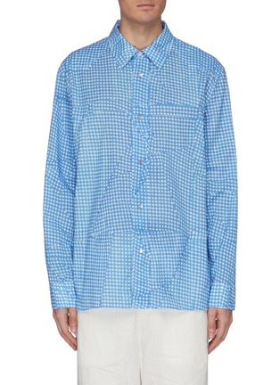 Main View - Click To Enlarge - OUR LEGACY - 'Delicate Frontier' gingham check patchwork print shirt