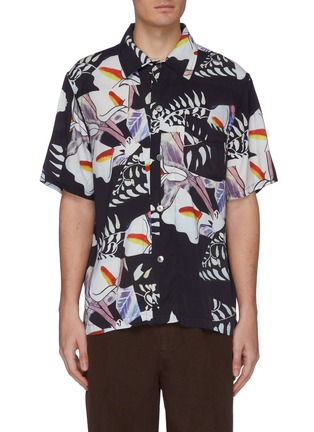Main View - Click To Enlarge - OUR LEGACY - 'Crushed Tiles' print boxy short sleeve shirt