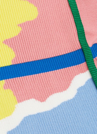 Detail View - Click To Enlarge - ZI II CI IEN - Colourblock abstract jacquard rib knit dress