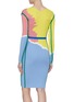 Back View - Click To Enlarge - ZI II CI IEN - Colourblock abstract jacquard rib knit dress