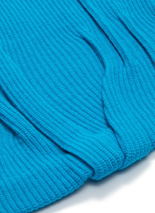  - ZI II CI IEN - Check cuff ruched wool knit cropped sweater