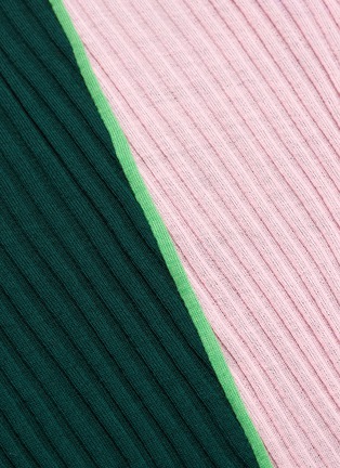  - ZI II CI IEN - Colourblock panel Merino wool rib knit top