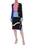 Figure View - Click To Enlarge - ZI II CI IEN - Abstract jacquard drape knit pencil skirt