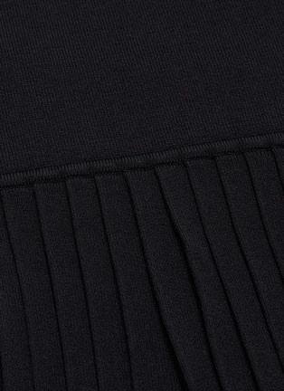  - ZI II CI IEN - Contrast stripe pleated cuff knit wide leg pants
