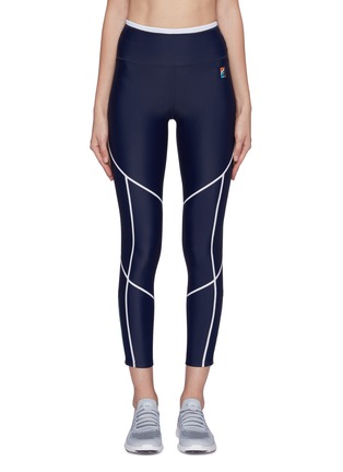 Main View - Click To Enlarge - P.E NATION - 'Quarterforce' panelled cropped performance leggings