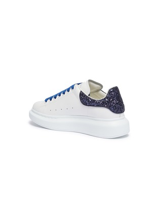  - ALEXANDER MCQUEEN - 'Oversized Sneaker' in leather with coarse glitter collar