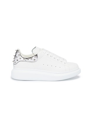 Main View - Click To Enlarge - ALEXANDER MCQUEEN - 'Oversized Sneaker' in leather with stud mirror collar
