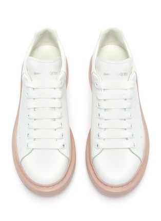 Detail View - Click To Enlarge - ALEXANDER MCQUEEN - 'Oversized Sneaker' in leather with contrast outsole