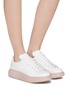 Figure View - Click To Enlarge - ALEXANDER MCQUEEN - 'Oversized Sneaker' in leather with contrast outsole
