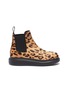 Main View - Click To Enlarge - ALEXANDER MCQUEEN - Chunky outsole leopard print pony hair Chelsea boots