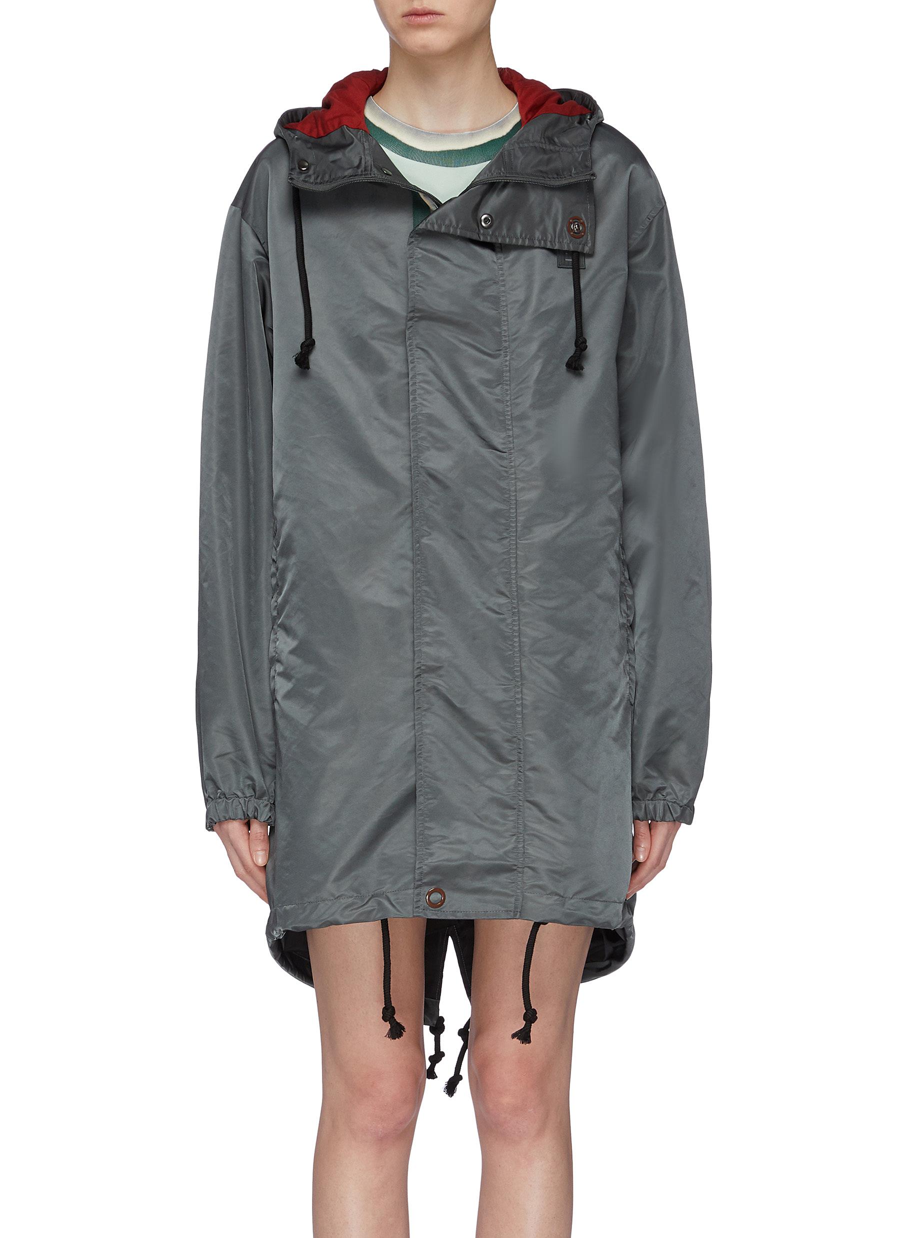 Face patch water resistant hooded parka by Acne Studios