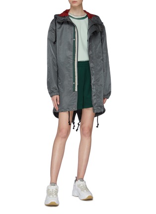 Figure View - Click To Enlarge - ACNE STUDIOS - Face patch water resistant hooded parka