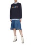 Figure View - Click To Enlarge - ACNE STUDIOS - Interchangeable animal face patch sweatshirt