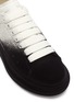 Detail View - Click To Enlarge - ALEXANDER MCQUEEN - 'Oversized Sneaker' in flocked leather