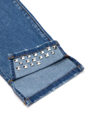  - CURRENT/ELLIOTT - 'The Turnt Ankle Skinny Stiletto' split studded cuff jeans