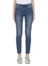 Main View - Click To Enlarge - CURRENT/ELLIOTT - 'The Ankle Skinny Stiletto' star embroidered jeans