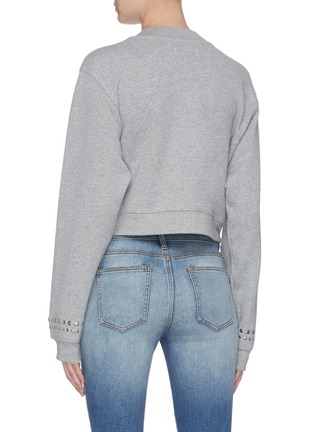 Back View - Click To Enlarge - CURRENT/ELLIOTT - 'The Message' stud cropped sweatshirt