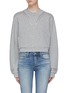 Main View - Click To Enlarge - CURRENT/ELLIOTT - 'The Message' stud cropped sweatshirt
