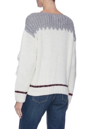 Back View - Click To Enlarge - CURRENT/ELLIOTT - 'The Rosemary' wool alpaca fringe sweater