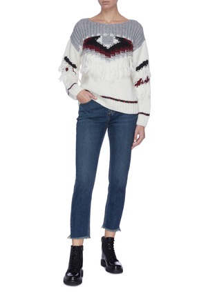 Figure View - Click To Enlarge - CURRENT/ELLIOTT - 'The Rosemary' wool alpaca fringe sweater
