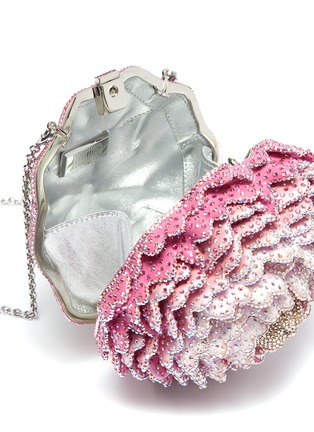 Detail View - Click To Enlarge - JUDITH LEIBER - 'Peony' crystal pavé rose clutch