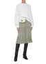 Figure View - Click To Enlarge - PROENZA SCHOULER - Pleated stripe jacquard knit skirt