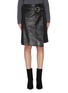 Main View - Click To Enlarge - PROENZA SCHOULER - Belted asymmetric leather skirt