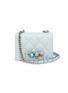 Main View - Click To Enlarge - ALEXANDER MCQUEEN - 'The Small Jewelled Satchel' in matelassé leather with Swarovski crystal knuckle