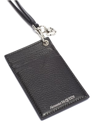 Detail View - Click To Enlarge - ALEXANDER MCQUEEN - Lanyard strap leather card holder