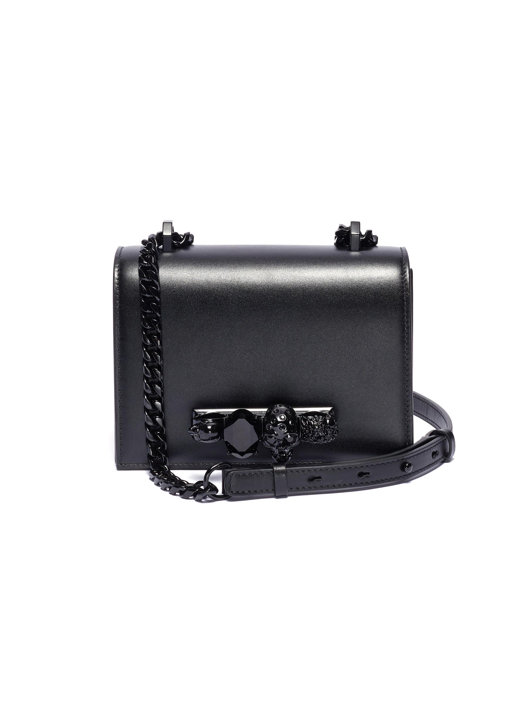 Alexander Mcqueen The Small Jewelled Satchel In Leather