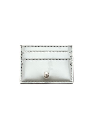 Main View - Click To Enlarge - ALEXANDER MCQUEEN - Skull charm patent leather card holder