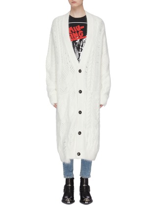 Main View - Click To Enlarge - AMIRI - Oversized cable knit cardigan