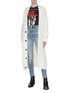 Figure View - Click To Enlarge - AMIRI - Oversized cable knit cardigan