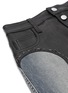 Detail View - Click To Enlarge - AMIRI - Stud leather panel denim skirt