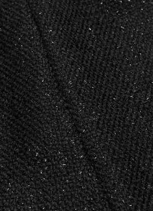 Detail View - Click To Enlarge - AMIRI - Zip back bouclé knit mini skirt