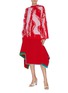 Figure View - Click To Enlarge - ZI II CI IEN - x Woolmark asymmetric colourblock hem Ottoman knit skirt