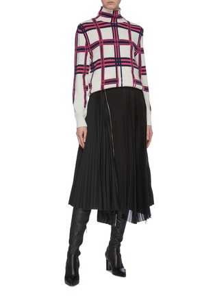 Figure View - Click To Enlarge - CÉDRIC CHARLIER - 'Stripe Fantasy' jacquard virgin wool turtleneck sweater