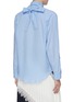 Back View - Click To Enlarge - CÉDRIC CHARLIER - Bow back button sleeve mock neck blouse