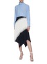 Figure View - Click To Enlarge - CÉDRIC CHARLIER - Bow back button sleeve mock neck blouse