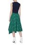 Back View - Click To Enlarge - CÉDRIC CHARLIER - Belted asymmetric pleated check plaid sleeveless dress