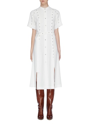 Main View - Click To Enlarge - CÉDRIC CHARLIER - Snap button panelled front dress