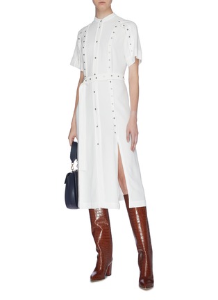 Figure View - Click To Enlarge - CÉDRIC CHARLIER - Snap button panelled front dress