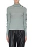 Main View - Click To Enlarge - CÉDRIC CHARLIER - Panelled mix stripe knit turtleneck top